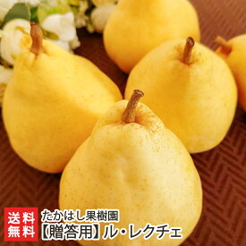 【贈答用】洋梨 ルレクチェ「中玉 1kg」or「特大 1kg」or「中玉 2kg」or「大玉 2kg」or「中玉 3kg」or「大玉 3kg」or「中玉 4kg」or「大玉 4kg」たかはし果樹園【ル・レクチェ/洋ナシ/洋なし】【お土産/手土産/ギフトに！贈り物】【送料無料】