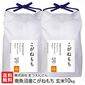 【令和5年度米】南魚沼産こがねもち 玄米10kg（5kg×2袋） 株式会社 まつえんどん 【新潟県産/産地直送/コガネモチ/もち米/餅米/糯米/もち米の王様/おこわ/お赤飯/おはぎ/和菓子】【お土産/手土産/プレゼント/ギフトに！贈り物】【送料無料】