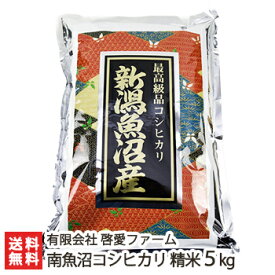 【令和5年度米】南魚沼産コシヒカリ 精米5kg 有限会社啓愛ファーム JGAP認証【白米/うるち米/新潟県産/こしひかり/南魚沼/魚沼産こしひかり】【送料無料】 父の日 お中元