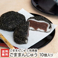 老舗の大福餅「ごままんじゅう」 10個入り ごままんじゅう 和泉屋 新潟 新発田 和菓子 餅菓子 ごま饅頭 …