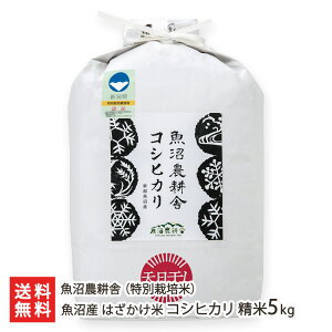【令和7年度新米】特別栽培米(減農薬・減化学肥料)魚沼産 はざかけ米 コシヒカリ 精米 選べる 2kg 〜 5kg 魚沼農耕舎 こしひかり お米 ライス 白米 うるち米 新潟産 新潟県産 新潟県 生産者