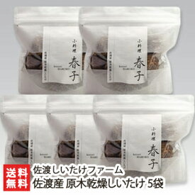 新潟 佐渡産 原木乾燥しいたけ 5袋（1袋あたり80g）佐渡しいたけファーム【椎茸/シイタケ/きのこ/キノコ/茸/自然栽培/乾物】【送料無料】 父の日 お中元