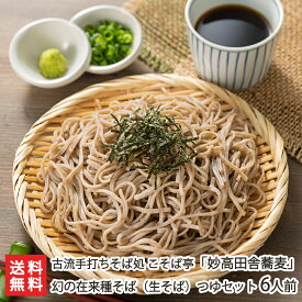 幻の在来種そば「妙高田舎蕎麦」生そば つゆセット 6人前（1人前：麺130g・つゆ80ml※つゆ1本あたり2人前）古流手打ちそば処 こそば亭【蕎麦/ソバ/生麺/生そば/おそば/お蕎麦/生蕎麦/そばに】【送料無料】年越し蕎麦/年越しそば、