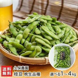 新潟産 枝豆 晩生品種「1kg」or「2kg（1kg×2袋）」or「4kg（1kg×4袋）」 久保農園【鮮度抜群/えだまめ/エダマメ/えだ豆/農家直送】【送料無料】 父の日 お中元