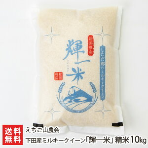 【令和7年度新米】下田産ミルキークイーン「輝一米」精米 選べる 2kg 5kg 10kg えちご山農会 新潟県産 うるち米 ライス 白米 新潟県 生産者直送 お取り寄せ ギフト プレゼント 贈り物 送料無料