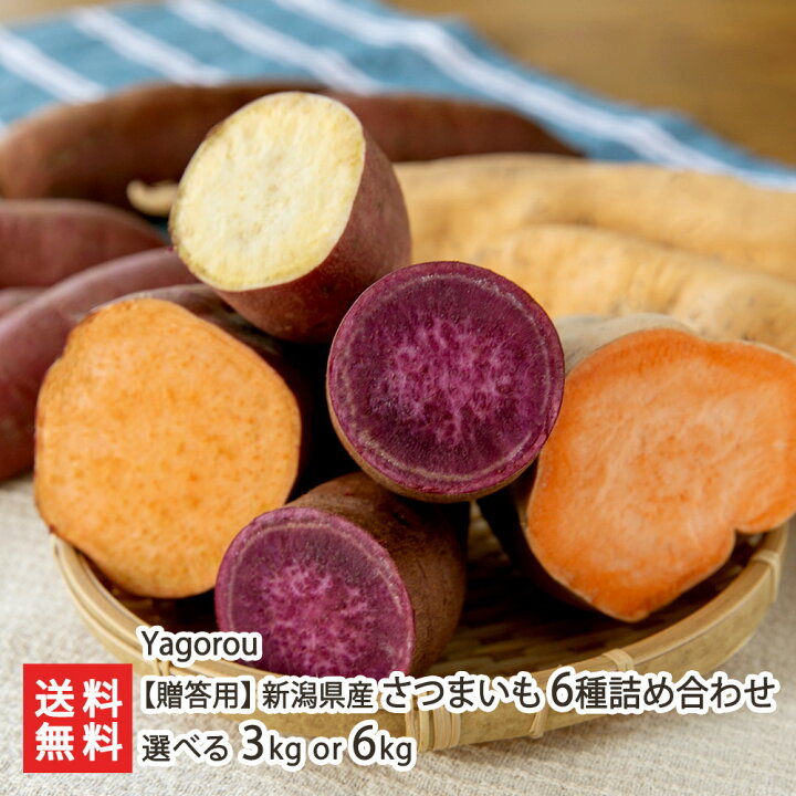 楽天市場】【贈答用】 新潟県産 さつまいも 6種詰め合わせ 選べる 3kg 