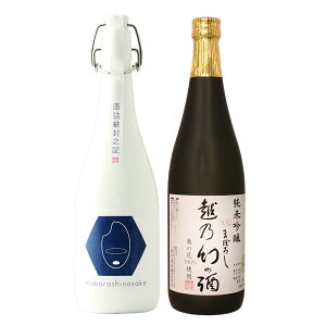 お歳暮 日本酒 ギフト 飲み比べ ギフト 贈り物 プレゼント 男性 女性 上司【純米大吟醸 棚田コシヒカリ幻の酒(金升)】×【純米吟醸 越乃幻の酒】720ml×2本セット 退職祝い 新潟地酒 誕生日 内