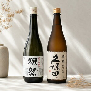 日本酒 飲み比べ セット 獺祭 純米大吟醸45と久保田 萬寿（純米大吟醸酒） 720ml×2本 送料無料