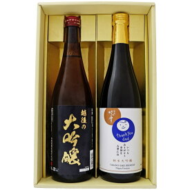 日本酒 お父さんありがとうラベル と 越後の大吟醸 飲み比べ ギフトセット 越路吹雪 お父さんありがとうラベル純米大吟醸 越後の大吟醸 720ml×2本 送料無料【日本酒/地酒/新潟/ギフト/プレゼント/誕生日/お祝い/内祝/お父さん/父の日/敬老の日/退職/還暦/喜寿】