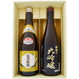 日本酒 越乃寒梅と新潟の地酒 越後の大吟醸 飲み比べギフトセット 720ml×2本 越乃寒梅 吟醸 別撰 越後の大吟醸 720ml×2 本 送料無料【日本酒/地酒/新潟/ギフト/プレゼント/誕生日/お祝い/内祝/お父さん/父の日/敬老の日/退職/還暦/喜寿】