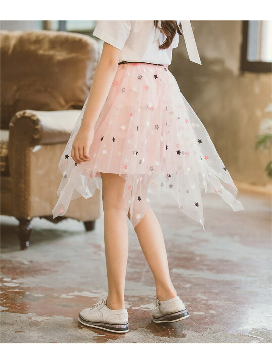 ギフト】 アリエル風♡ウロコ模様のチュチュスカート チュールスカート ミニ ドレス 120