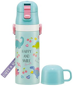 スケーター(Skater) 子供用 ステンレス 水筒 2way 直飲み 470ml コップ飲み 430ml ハッピー&スマイル 子供に優しい軽量