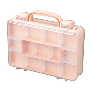 JEJアステージ 推し活 収納ケース コーラル 仕切板付 ツイン コレクションケース カバン型 両面収納 持ち運び 缶バッチ アクリルグッズ キ