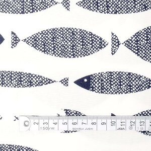 COLORFUL TEXTILE MARKET ブルーフィッシュ オックス生地 112cmx100cm D00H2710