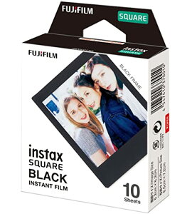 富士フイルム(FUJIFILM) スクエアフォーマットフィルム instax SQUARE ブラックフレーム 10枚入 INSTAX SQUAR