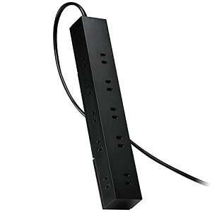 エレコム 電源タップ 回転機能タップ 雷サージ付 ホコリシャッター付 固定&吊下可能 上面5個口 側面5個口 計10個口 5.0m ブラック T
