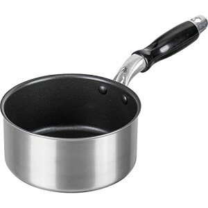 和平フレイズ 小さい ふっ素 樹脂 加工 ミルクパン 14cm お弁当 朝食 片手鍋 IH・ガス対応 ジャストパンNEO RB-2311 シルバ