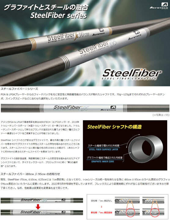 楽天市場】エアロテック スチールファイバー アイアン用シャフト 
