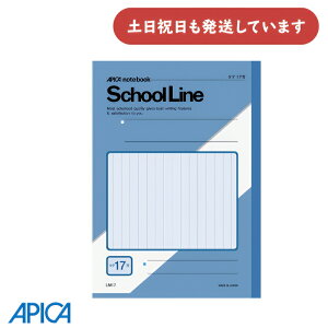 【現品限り】日本ノート スクールライン セミB5 縦罫 17行文房具 文具 アピカ ノート 学習帳 タテ罫 School Line