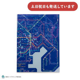 東京カートグラフィック 鉄道路線図 クリアファイル 首都圏 日本語 ブルー A4 保存 保管 収容 収納 学習 おしゃれ クリアホルダー