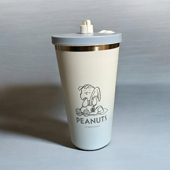 楽天市場】スヌーピー ストロー付き ステンレス タンブラー 550ml 