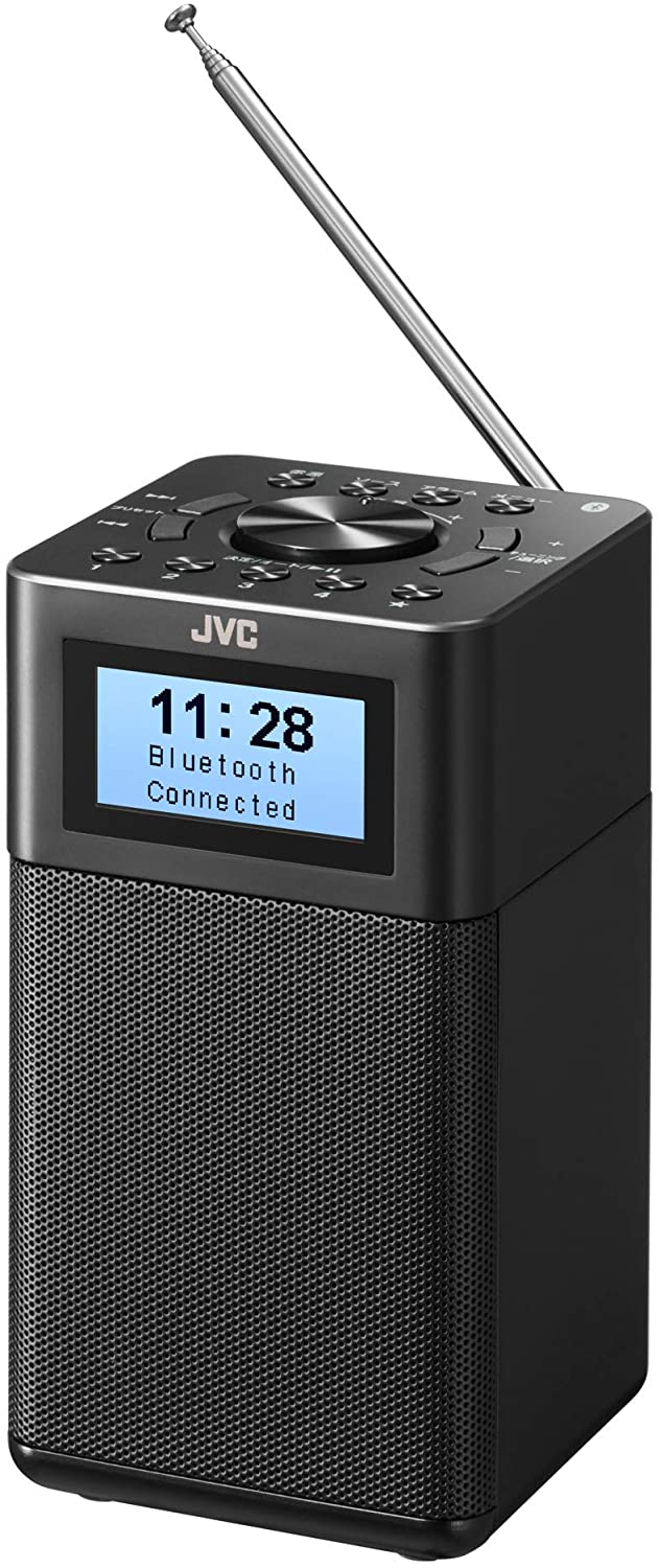 場所を取らないコンパクトタイプのラジオです JVC RA-C80BT-B ランキング総合1位 コンパクト卓上ラジオ ワイドFM対応 Bluetooth#174; AC 乾電池の2電源対応 ブラック 4975769004148 デスク 充電 簡単 便利 黒 防災 選ばない 場所 対応 超美品再入荷品質至上 コンパクト 電池 オフィス