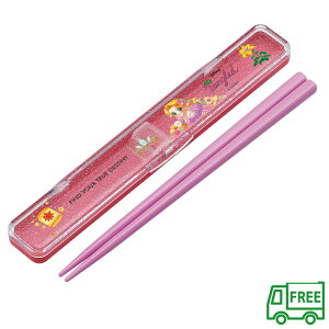 スケーター Skater 箸 18cm 箸箱 セット 抗菌 大人用 塔の上のラプンツェル 中川翔子 ディズニー プリンセス 日本製 4973307683435 はし ハシ ピンク ラプンツェル イラスト 可愛い 女の子