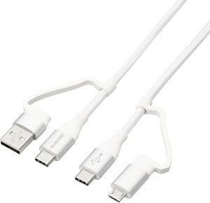 GR [dP[u 4in1 [USB-C or USB-A]  [USB-C or microB] USB PDΉ ő60W 3A }[d ϊA_v^t AndroideΉ 1m yiPhone15 Ή؍ρz zCg MPA-AMBCC10WH 4549550251679