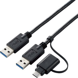 �G���R�� �f�[�^�ڍs�P�[�u�� 4549550135948 UC-TV6BK USB3.0 Type-C�ϊ��A�_�v�^�t 1.5m Windows Mac�Ή� �����f�[�^�]�� �����N�P�[�u�� �u���b�N ELECOM