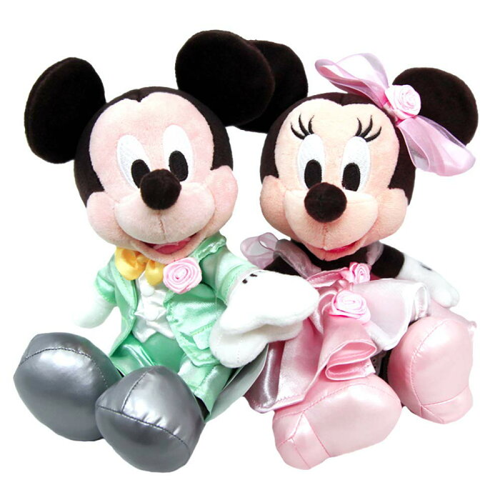 ディズニーリゾート限定 ウェディング ぬいぐるみ ミッキー ミニー マウス ペアぬいぐるみ ペア セット 小 グリーン ピンク服 ウエディング 結婚式 飾り お祝い 贈り物 ブライダル ウェルカムドール ウエルカム 披露宴 演出 ホテル 記念 正規 キャラクター の商品詳細