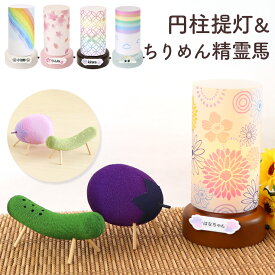 ペット お盆 ペット 盆提灯 精霊馬 ミニサイズ コードレス ペット 提灯 ネーム付『円柱おかえり提灯』『ちりめん細工精霊馬』 ペット お盆飾り お供え 初盆 ペット 仏具 セット ペット 初盆 新盆 かわいい ペット 盆提灯 お盆お迎えセット