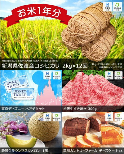 楽天市場 二次会 景品 お米1年分 ディズニーペアチケット 点セット 景品セット 一部商品引換券 二次会 ビンゴ セット お肉 目録 ボウリング大会 二次会景品 ゴルフ景品 結婚式 ディズニー ディズニーランド チケット ゴルフコンペ ビンゴ景品 2次会 肉 松坂牛 ゴルフ