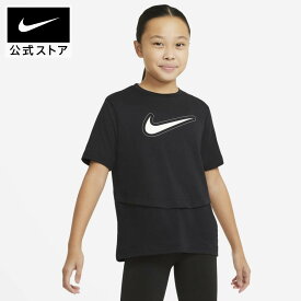 【30%OFFクーポン対象】ナイキ Dri-FIT トロフィー ジュニア (ガールズ) ショートスリーブトップnike 半袖 ドライフィット キッズ da1096-010 ウェア 黒 白 cpn30 mtm 25cpn