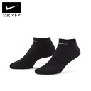 ナイキ エブリデイ クッションド トレーニング ノーショウ ソックス (3足) NIKE ジム トレーニング アクセサリー ソックス お家でのワークアウト 靴下 SU23 くるぶし sx7673-010 あったか