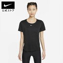 【40%OFFクーポン対象 7.4 20:00〜7.6 19:59】ナイキ Dri-FIT ワン ウィメンズ スタンダードフィット ショートスリーブ トップ NIKE ジム トレーニング ヨガ Tシャツ 通気性 dd0639-010 ウェア 黒 ブラック スポーツインナー 半袖 レディース