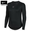 【50%OFFクーポン対象 8.4 20:00〜8.5 23:59】ナイキ Dri-FIT ワン ウィメンズ スタンダード フィット トップ NIKE ジム トレーニング ウェア トップス ヨガ 長袖 通気性 アウトドア フィットネス 黒 白 スポーツインナー レディース