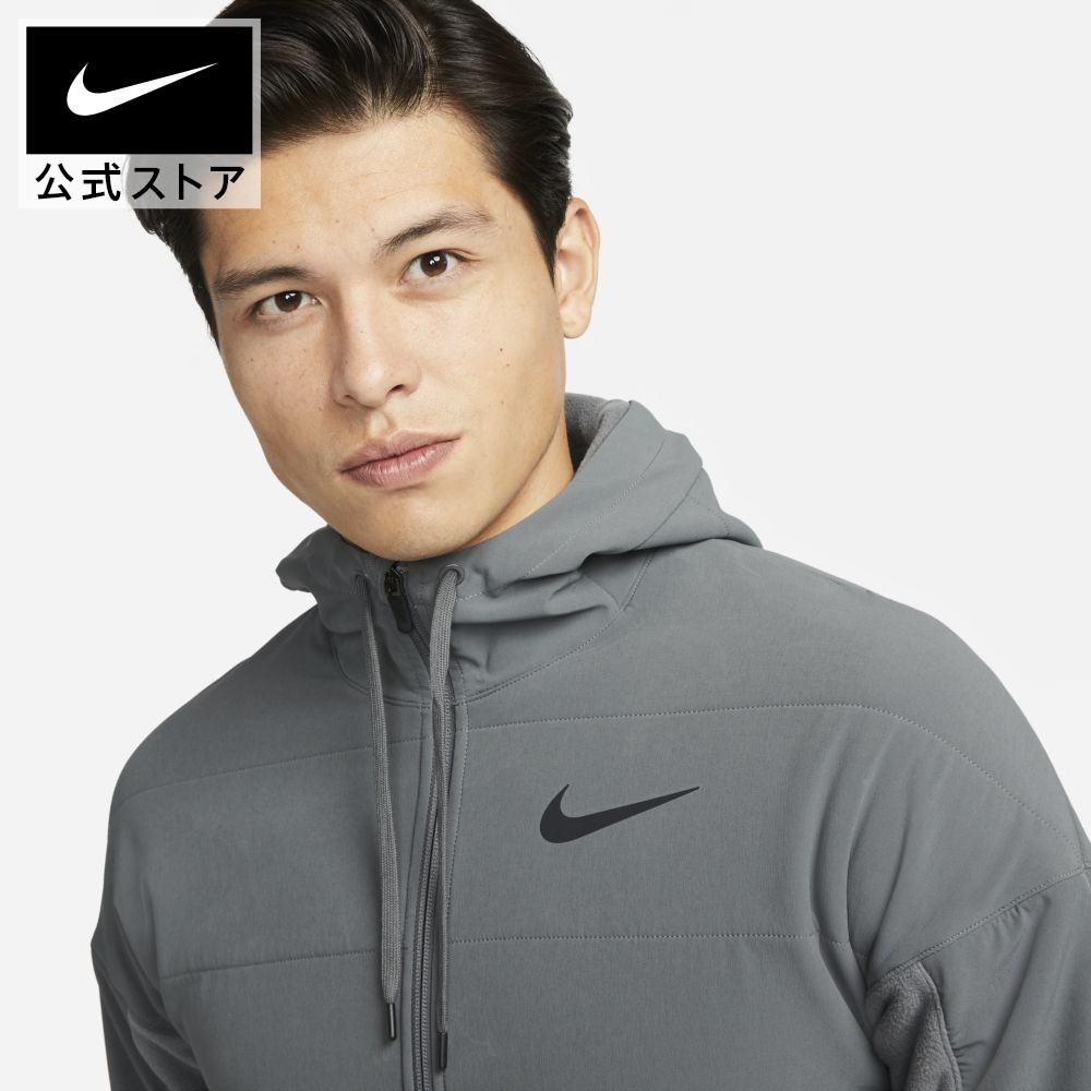 ヒート Nike ナイキ サーマ フルジップジャケット グレーXLサイズ 