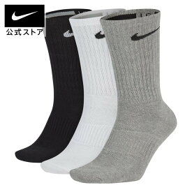 ナイキ 3P コットン ライトウェイト クルー ソックス + モイスチャーマネージメントnike teamsports 通学用 アクセサリー sx4704-901 靴下 フィットネス