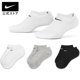 【40%OFFクーポン対象 7.10 0:00〜7.11 1:59】ナイキ パフォーマンス クッション ノーショウ ジュニアソックス (3足) NIKE アクセサリー ソックス キッズ 靴下 厚手 sx4721-967 あったか マルチカラー