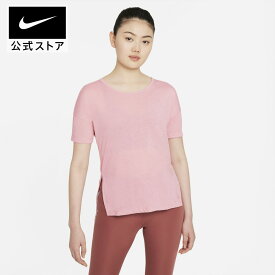 【45%OFFクーポン対象】ナイキ ヨガ ウィメンズ ショートスリーブ トップnike アパレル ジム トレーニング トップス ウェア Tシャツ レディース 半袖 dn4761-630 アウトドア フィットネス 白 ピンク スポーツインナー 母の日 ギフト プレゼント 45cpn mt70 mtm