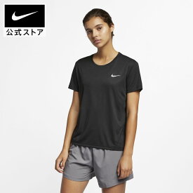 ナイキ マイラー ウィメンズ ショートスリーブ ランニングトップnike レディースTシャツ SU23 aj8122-010 プレゼント ウェア 黒 母の日 ギフト cpn30 mtm 25cpn