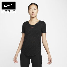 ナイキ エア Dri-FIT ウィメンズ ショートスリーブ ランニングトップnike ウェア Tシャツ dm7790-010 黒 cpn40 15cpn