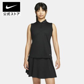 ナイキ Dri-FIT ビクトリー ウィメンズ スリーブレス ゴルフポロnike ウェア レディース サステナブル ドライフィット 通気性 dh2313-010 アウトドア 黒 白 母の日 ギフト プレゼント cpn30 mtm