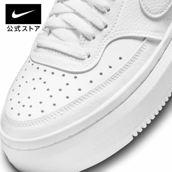 ナイキ コート ビジョン アルタ ウィメンズ シューズNIKE レディース シューズ スニーカー ローカット ライフスタイル カジュアル 通勤 通学 親子コーデ 厚底 耐久性 快適 白 ホワイト 22cm-29cm dm0113-100 母の日 ライフスタイルシューズ - メイン画像 12