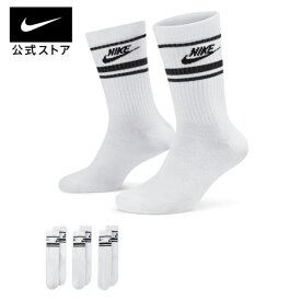 【期間限定価格 4.24 20:00〜4.27 9:59】ナイキ NSW エブリデイ エッセンシャル クルー ソックス NIKE 靴下 サステナブル メンズ ふくらはぎ バスケ サッカー 通学用 sportsac dx5089-103 部活 白 ギフト