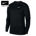 【50%OFFクーポン対象 8.9 0:00〜8.11 1:59】ナイキ Dri-FIT マイラー メンズ ロングスリーブ ランニングトップ NIKE 通気性 aj7569-010 長袖 ウェア 黒 ギフト