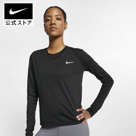 ナイキ マイラー ウィメンズ ランニングトップnike ウェア Tシャツ レディース SU23 aj8129-010 プレゼント 長袖 黒 母の日 ギフト cpn30 mtm