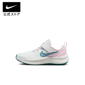 【2BUY15%OFFクーポン対象 8.12 13:00〜8.23 23:59】ナイキ スター ランナー 3 シューズnike キッズ スニーカー スニーカー 子供 白 靴 da2777-102 ジュニア アウトドア パステル ピンク