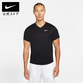 ナイキコート Dri-FIT ビクトリー メンズ テニストップnike SU23 ウェア Tシャツ メンズ ドライフィット 通気性 cv3153-010 半袖 部活 黒 白 fp15