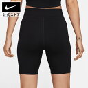 【50%OFFクーポン対象 7.18 0:00〜7.20 23:59】ナイキ ウィメンズ NSW CLSC HR ショート 8インチ NIKE ライフスタイル ウェア ボトムス レギンス Womens Sportswear レディース FA23 dv7798-010 トレーニング アウトドア タイツ 黒